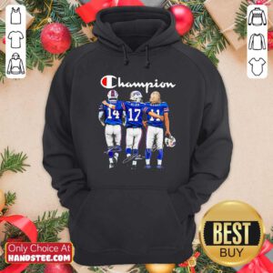 Good Buffalo Bills Diggs Allen And Beasley Champion Signatures Hoodie - Design by handstee.com