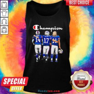 Good Buffalo Bills Diggs Allen And Beasley Champion Signatures Tank Top - Design by handstee.com
