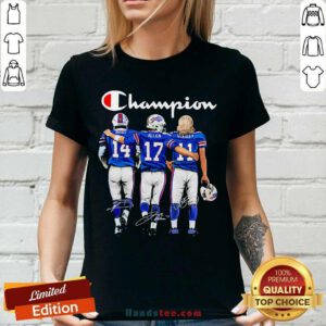 Good Buffalo Bills Diggs Allen And Beasley Champion Signatures V-neck - Design by handstee.com