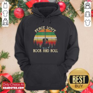 Good Peace Love Rock And Roll 3 Hoodie - Design by Handstee.com