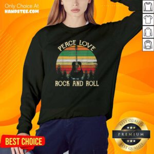 Good Peace Love Rock And Roll 3 SweatShirt - Design by Handstee.com