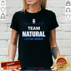 Good Team Natural Lifetime Member 77 V-neck - Design by Handstee.com