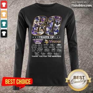 Great 60 Years Of The Greatest NFL Teams Vikings Long-Sleeved