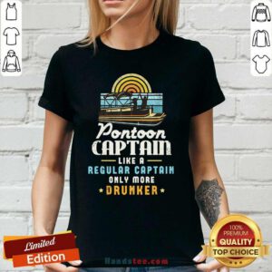 Great Pontoon Captain Like A Drunker 1 Ladies Tee - Design By Handstee.com