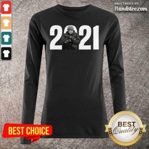 Happy 2021 Bernie Sanders Mittens Meme Long-Sleeved