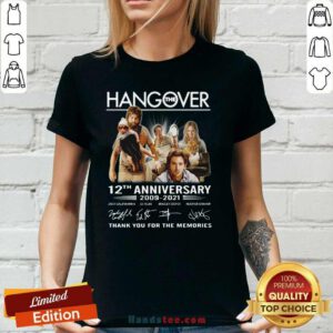 Happy The Hangover 12th Anniversary V-neck - Design by Handstee.com