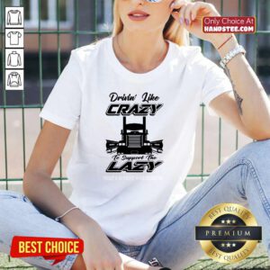 Hot 46 Drivin Like Crazy V-neck - Design by Handstee.com