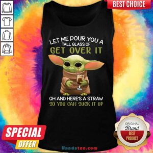Hot Baby Yoda Pour A Tall Glass 65 Tank Top - Design by Handstee.com