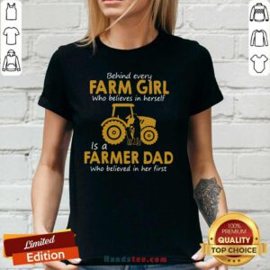 Hot Farm Girl Believes In Herself 54 V-neck - Design by Handstee.com