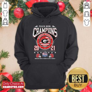 Hot Peach Champions Georgia Bulldogs 23 Hoodie - Design by Handstee.com
