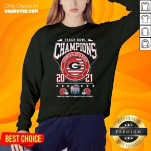 Hot Peach Champions Georgia Bulldogs 23 SweatShirt - Design by Handstee.com