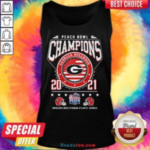 Hot Peach Champions Georgia Bulldogs 23 Tank Top - Design by Handstee.com