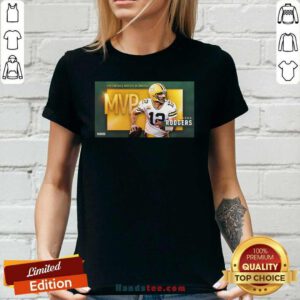 Hurt Aaron Rodgers MVP Football Writers Of America 2021 Ladies Tee