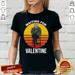 Hurt Bernie Sanders Waiting For Valentine 2021 Ladies Tee