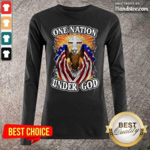 Hurt Eagles American Flag One Nation Under God 6 Long-Sleeved
