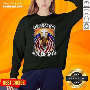 Hurt Eagles American Flag One Nation Under God 6 Sweater