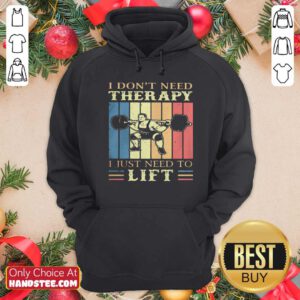 I Dont Need Therapy I Just Need To Lift Weight Light Vintage Retro Hoodie - Design by handstee.com