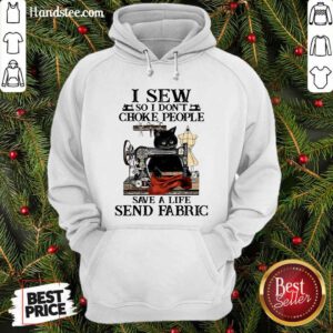 I Sew So I Dont Choke People Save A Life Send Fabric Black Cat Hoodie - Design by handstee.com