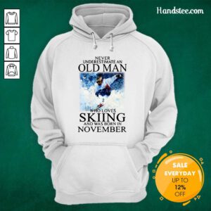 Irritated Old Man Who Loves Skiing Was Born In November 1 Hoodie
