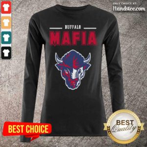 Jaded Bison Head Mascot Buffalo Bills Mafia 2021 Long-Sleeved