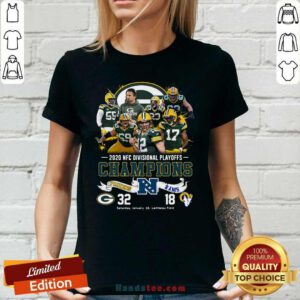 Tense 2020 NFC Champions Packers 32 Rams 18 Ladies Tee
