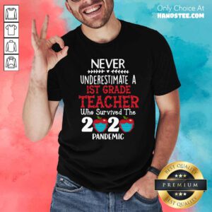 Never Underestimate A 1st Grade Teacher Who Survived 2020 Pandemic Shirt - Design by handstee.com