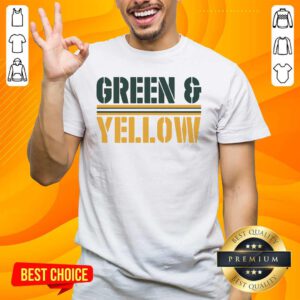 New 2 Green And Yellow Bay Shirt - Design by Handstee.com