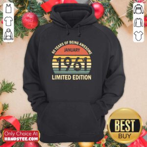 New January 1961 Limited Edition Hoodie - Design by Handstee.com