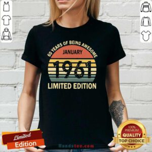 New January 1961 Limited Edition V-neck - Design by Handstee.com