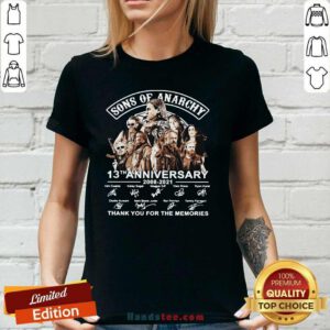 New Sons Of Anarchy 13th Anniversary V-neck - Design by Handstee.com