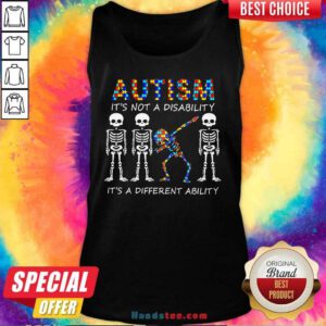 Nice 8 Autism Its A Different Ability Tank Top - Design by Handstee.com