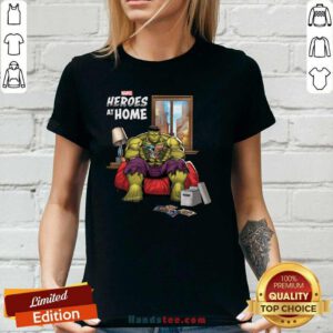 Nice 88 Marvel Heroes At Home Hulk V-neck - Design by Handstee.com