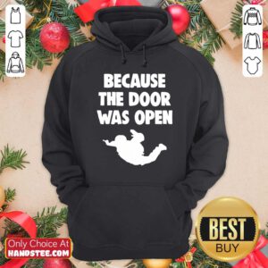 Nice Because The Door Was Open Skydrive Hoodie - Design by handstee.com