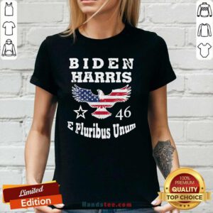 Nice Biden Harris E Pluribus 2021 V-neck - Design by Handstee.com