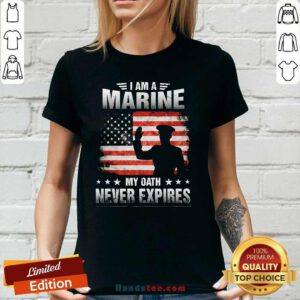 Nice I Am A Marine 1 My Oath V-neck - Design by Handstee.com