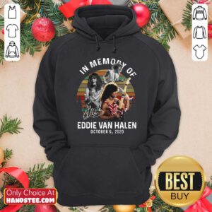 Nice In Memory Of Eddie Van Halen October 6 2020 Vintage Hoodie - Design by handstee.com