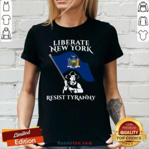 Nice Liberate New York Tyranny 14 V-neck - Design by Handstee.com