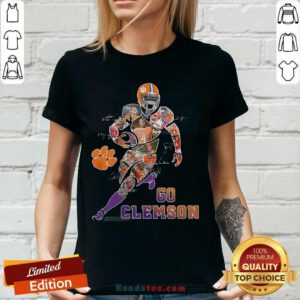 Nice Players Go Clemson Tigers Football Signatures V-neck - Design by handstee.com