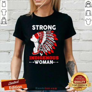 Nice Strong 22 Indigenous Women V-neck - Design by Handstee.com