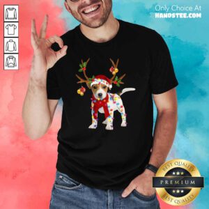Nonplussed Jack Russell 24 Gorgeous Reindeer Christmas Shirt - Design by Handstee.com