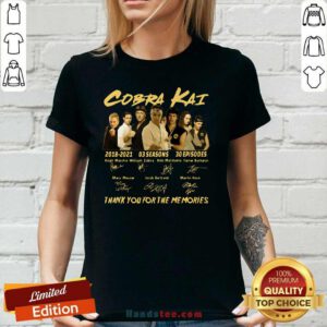 Official Cobra Kai Seasons 30 Episodes V-neck - Design by Handstee.com