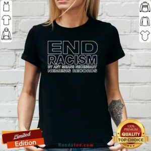 Overjoyed End Racism By Any Means Necessary Nemesis Records 2021 Ladies Tee