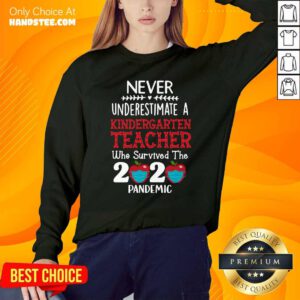 Pandemic Never Underestimate A Kindergarten Teacher Who Survived The 2020 Sweatshirt - Design by handstee.com