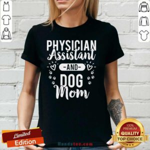 Premium 3 Assistant Physician Dog Mom V-neck - Design by Handstee.com
