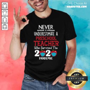 Premium Never Underestimate A Preschool Teacher Teacher Survived 2020 Pandemic Shirt - Design by handstee.com