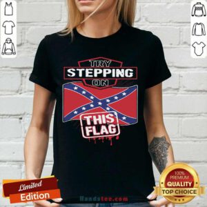 Premium Try Stepping On This Novorossiya Flag V-neck - Design by handstee.com