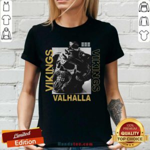 Premium Vikings Yule Valhalla V-neck - Design by handstee.com