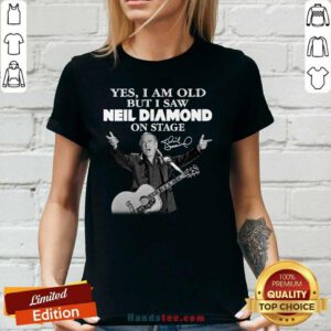 Premium Yes I Saw Neil Diamond On Stage 7 V-neck - Design by Handstee.com