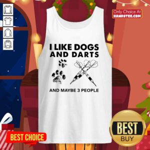 Pretty 1 I Like Dogs And Darts Tank Top - Design by Handstee.com