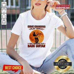 Pretty 22 Play Bass Guitar Moon V-neck - Design by Handstee.com